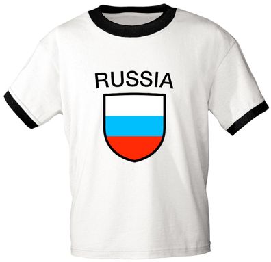 T-Shirt mit Print - Russia - Russland - 76435 - weiß - Gr. XL