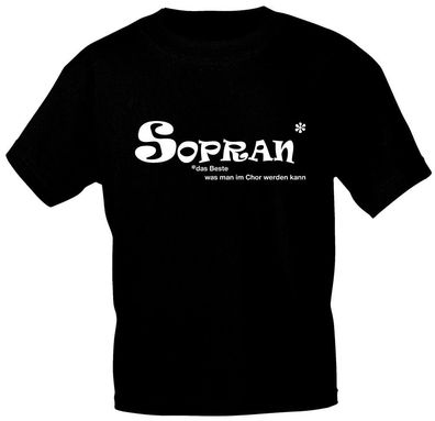 T-Shirt mit Print - SOPRAN- das Beste was man im Chor werden kann - 09318 schwarz - G