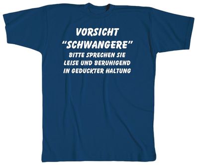 T-Shirt mit Print - Vorsicht Schwangere... - 10606 - Gr. S-XXL