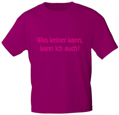 T-Shirt mit Print - Was keiner kann kann ich auch - 10860 burgund - Gr. XXL