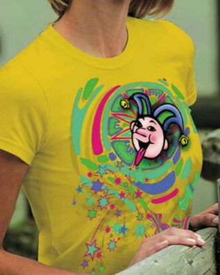 T-Shirt mit Print Karneval Fasching - Narrenkopf - 09514 - Gr. S-2XL