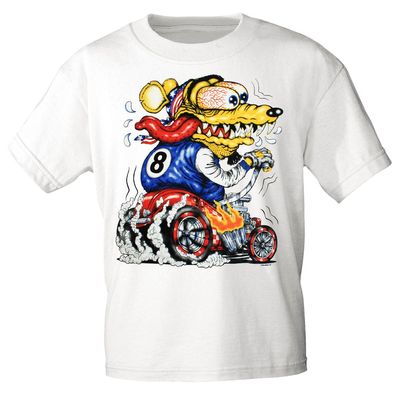 T-Shirt mit Print Ratte Motorradfahrer Racing 15702 Gr. S-3XL