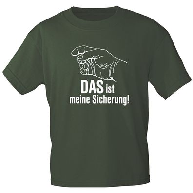 T-Shirt mit Print Spruch - DAS ist meine Sicherung ! Faust - 12181 olivfarben Gr. S-2