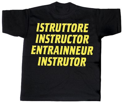 T-Shirt unisex mit Aufdruck - Istruttore Instructor Entraineur Instrutor - 10598 - Gr