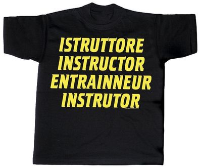 T-Shirt unisex mit Aufdruck - Istruttore Instructor Entraineur Instrutor - 10598 - Gr