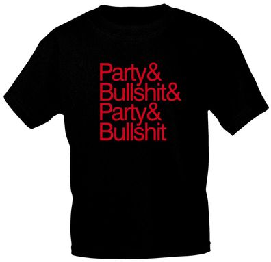 T-SHIRT unisex mit Motivdruck - Party & Bullshit - 12970 - Gr. S-XXL