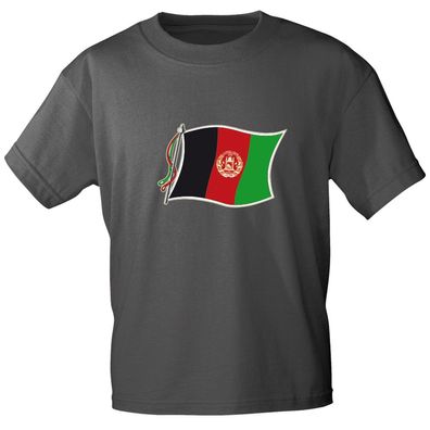 T-Shirt Unisex mit Print - Afghanistan - 09864 Grau Gr. S-2XL