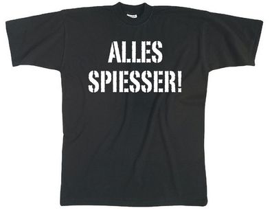 T-SHIRT unisex mit Print - Alles Spießer - 09643 schwarz - Gr. S-XXL