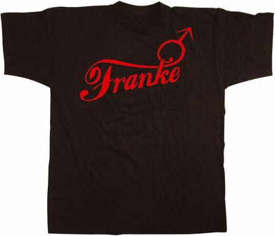 T-Shirt unisex mit Print - Franke - 10448 schwarz - Gr. S