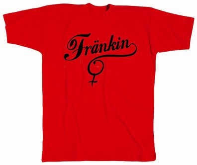 T-Shirt unisex mit Print - Fränkin - 10447 rot - Gr. M
