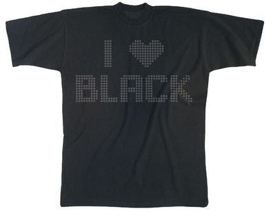 T-SHIRT unisex mit Print - I like Black - 10499 schwarz - Gr. L