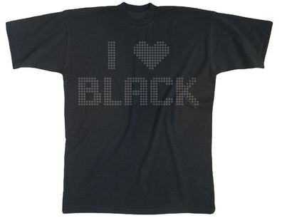 T-SHIRT unisex mit Print - I like Black - 10499 schwarz - Gr. S-XXL