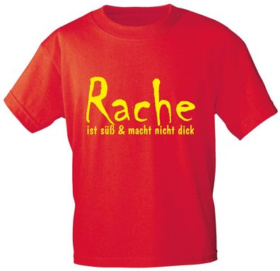 T-Shirt unisex mit Print - Rache ist süß... - 10853 rot - Gr. L