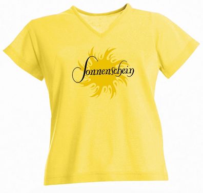 T-SHIRT unisex mit Print - Sonnenschein - 09358 gelb - Gr. L