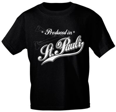 T-Shirt unisex mit Print - St. Pauli - 10524 schwarz - Gr. M
