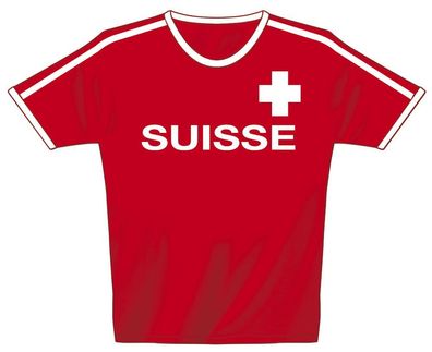 T-SHIRT unisex mit Print - Suisse - 09878 rot - Gr. XXL