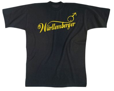 T-Shirt unisex mit Print - Württemberger - 10515 schwarz - Gr. S
