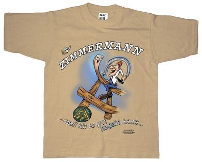 T-SHIRT unisex mit Print - Zimmermann - 09963 beige - Gr. S