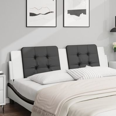 vidaXL Kopfteil-Kissen Schwarz und Weiß 180 cm Kunstleder