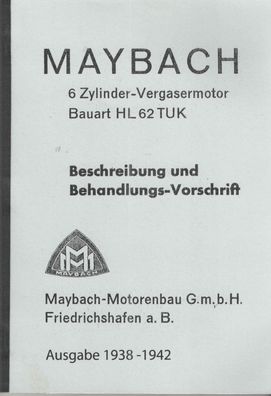 Bedienungsanleitung Beschreibung Maybach HL 62 TUK 6-Zylinder Vergasermotor