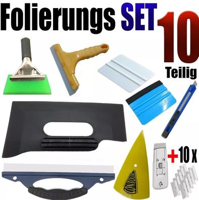 10 Teilige Profi Folierung Set - Rakel Set - scheibentönung special rakel