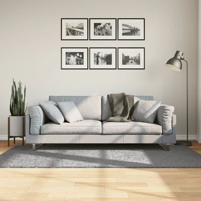 vidaXL Shaggy-Teppich Pamplona Hochflor Modern Grau 100x200 cm