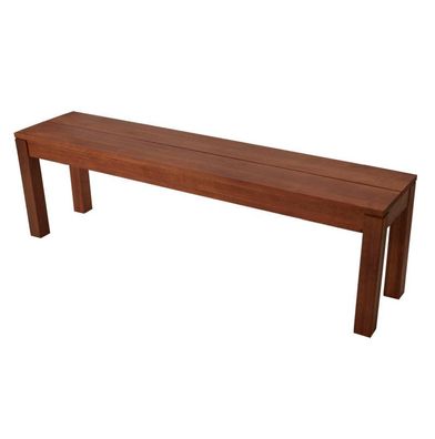 Hockerbank Brasilia 3-sitzer Eukalyptusholz 150x34x45cm