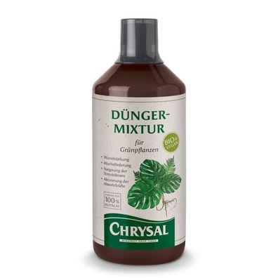 Chrysal Vegane Bio-Dünger-Mixtur für alle Grünpflanzen - 1000 ml