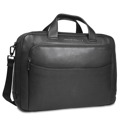 Porsche Design Roadster Leather Briefcase M OLE01501, Black, Herren