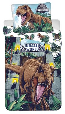 Jurassic World Kinderbettwäsche Leuchtmotiv T-Rex Dinosaurier Urzeitmonster Palm