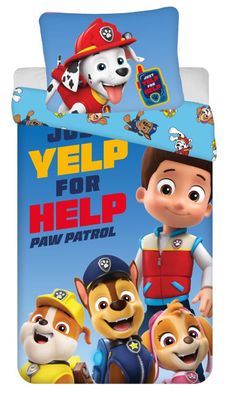 Kinderbettwäsche Paw Patrol Just Yelp for Help Ryder Chase Marshall Rubble Skye