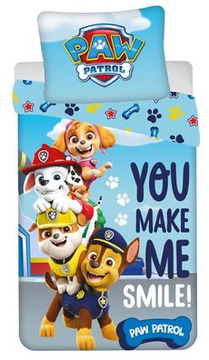 Paw Patrol Kinderbettwäsche Leuchtmotiv, You Make Me Smile, Skye, Marshall, Ever