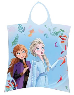 Disney Kinder Bade-Poncho mit Kapuze Anna Elsa Olaf Blätter Magie Zauber 50 x 1