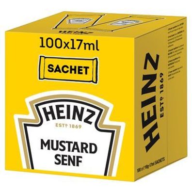 Heinz Mustard Senf mittelscharf Portionsbeutel 100 x 17 ml