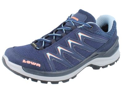 LOWA Innox Pro GTX Lo Ws Damen Outdoor Wanderschuhe navy/lachs