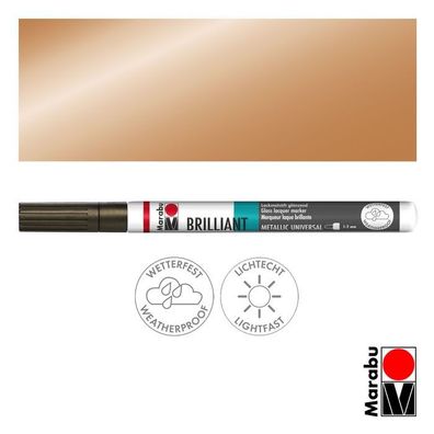 Marabu Brilliant Painter Stift Strichstärke 1-2mm Kupfer 087