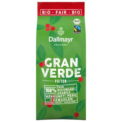 Dallmayr Bio Organic Arabica Fairtrade Gran Verde gemahlen 220g