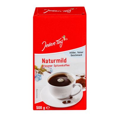 Jeden Tag Kaffee naturmild würzig aromatische Röstnoten Packung 500g