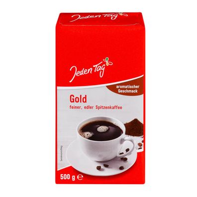 Jeden Tag Kaffee Gold feiner aromatischer Spitzenkaffee Packung 500g