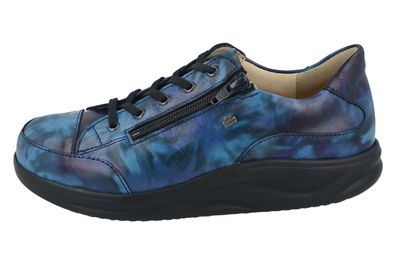 FINN Comfort Finnamic Hachiouji Damen Schnürschuhe blau blue Glattleder