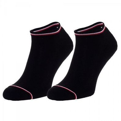 Tommy Hilfiger Herrensocken Men Iconic Sneaker 2P Schwarz 2er-Pack 100001093-200