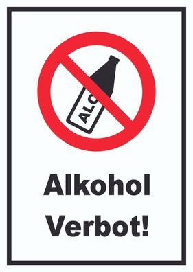 Alkohol verbot Schild