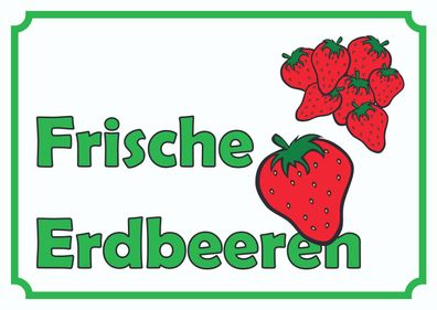 Verkaufsschild Schild Erdbeeren