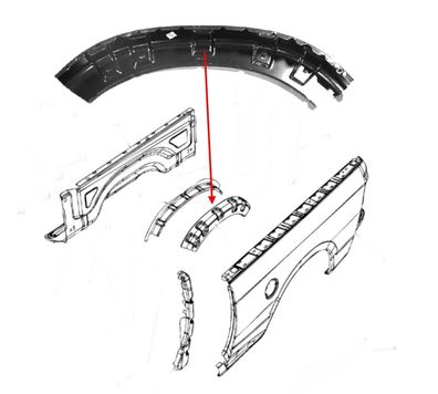 Radkasten hinten innen rechts RAM 1500 Bj:13-24 (Gen.4) OE Mopar