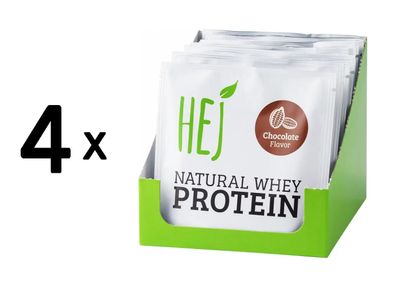 4 x HEJ Natural Natural Whey Protein (12x30g) Chocolate