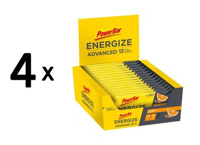 4 x Powerbar Energize Advanced Bar (15x55g) Orange