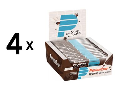 4 x Powerbar Protein Plus Low Sugar Bar (16x35g) Chocolate Espresso