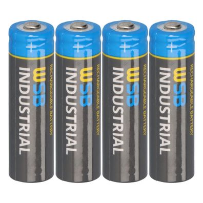 4x WSB Industrial IFR 14500 AA Solar Akku LiFePO4 3,2V 600mAh