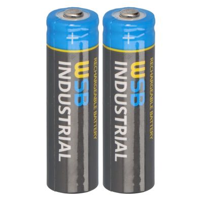 2x WSB Industrial IFR 14500 AA Solar Akku LiFePO4 3,2V 600mAh