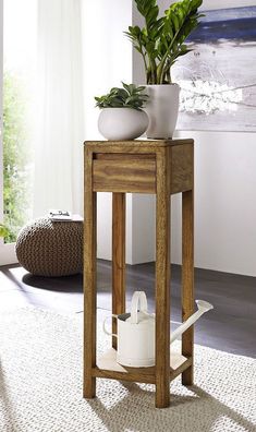 Blumensäule 90cm "Indian Sunset" Sheesham